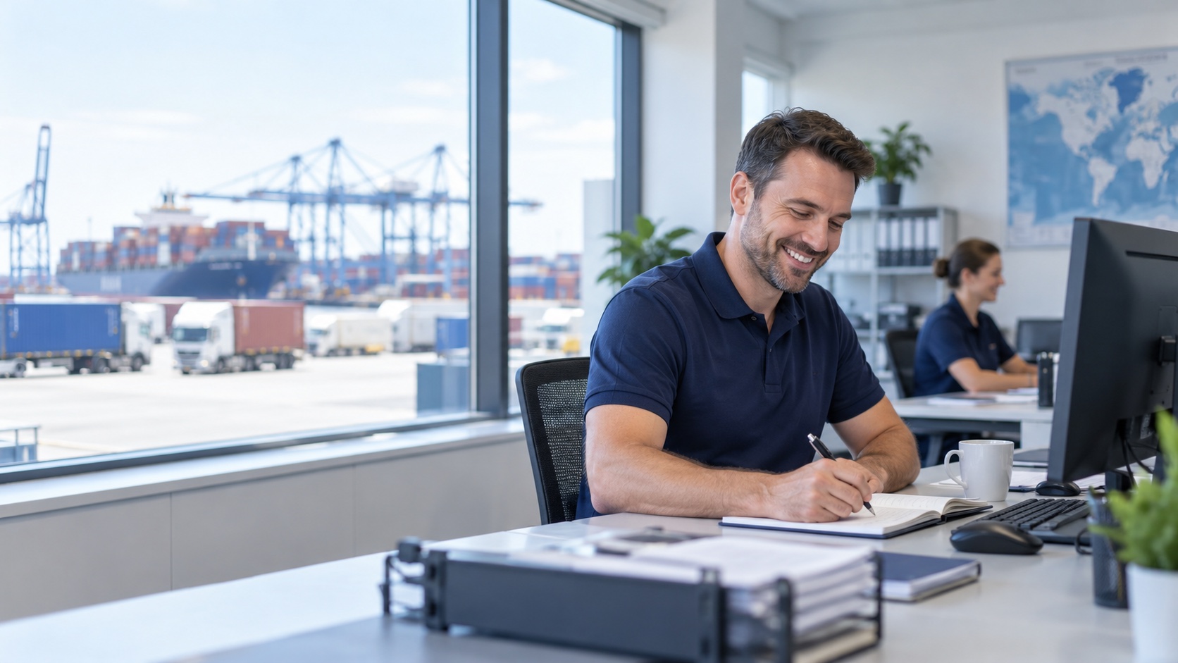Büromitarbeiter bei der Abstimmung einer Personalanfrage